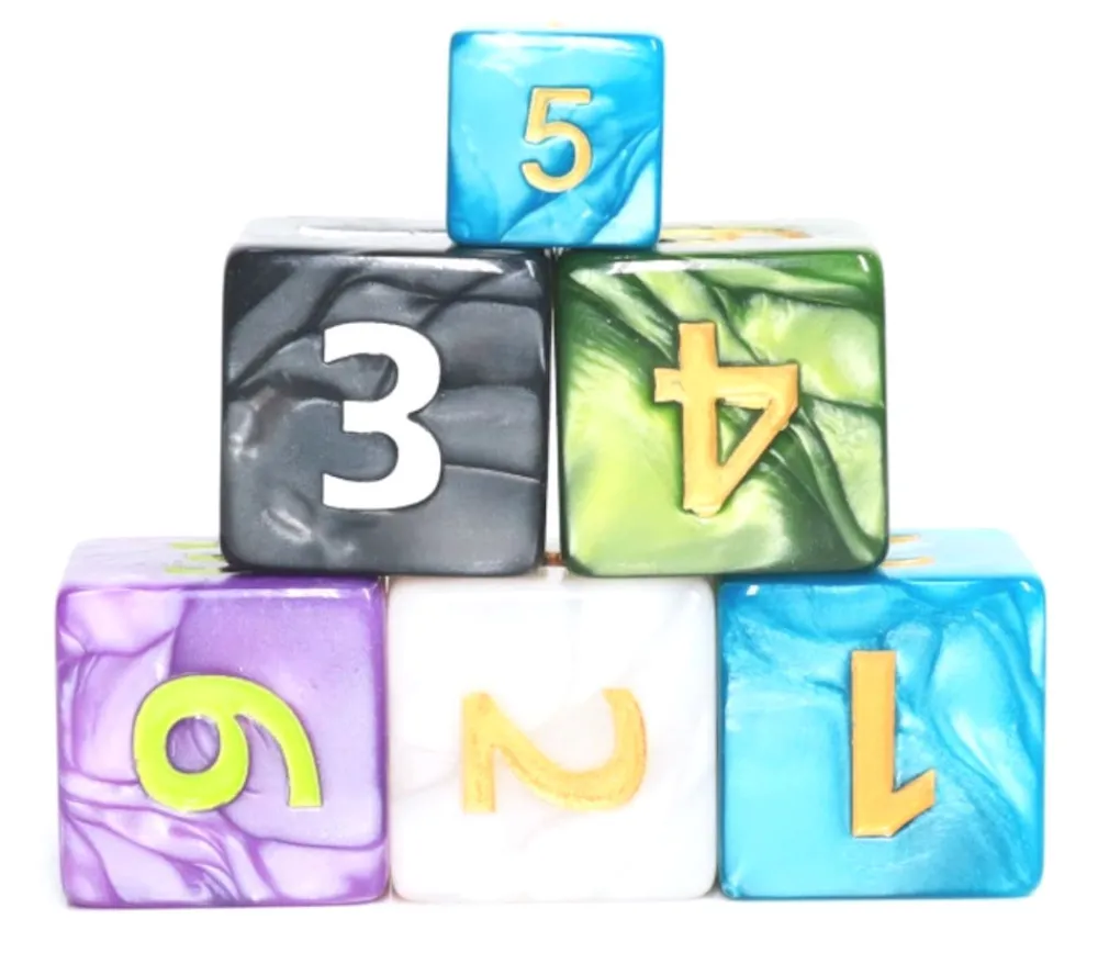 Tout Pour le Jeu Dé 25 mm noir nacré de 1 à 6 noir pour jeux