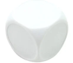 Tout Pour le Jeu Dé 22 mm plastique blanc neutre - faces creux rond