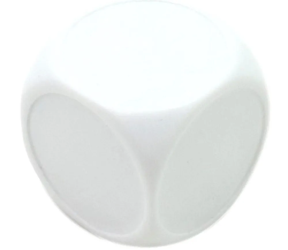 Tout Pour le Jeu Dé 22 mm plastique blanc neutre - faces creux rond