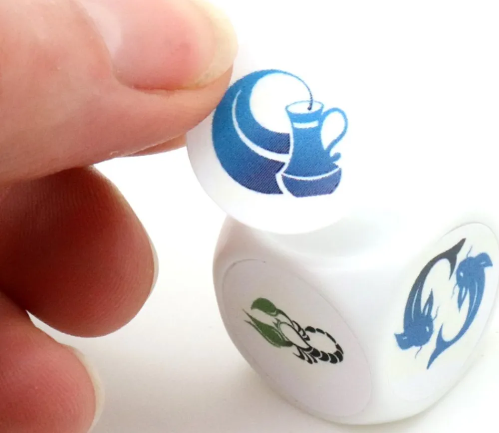 Tout Pour le Jeu Dé 22 mm plastique blanc neutre - faces creux rond