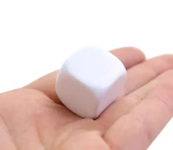 Tout Pour le Jeu Dé 22 mm plastique neutre à personnaliser blanc