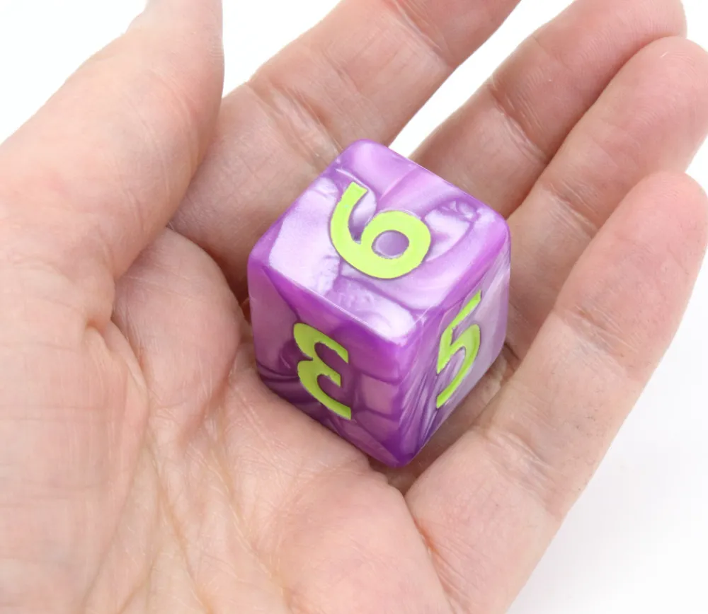 Tout Pour le Jeu Dé 25 mm violet nacré de 1 à 6 pour jeux