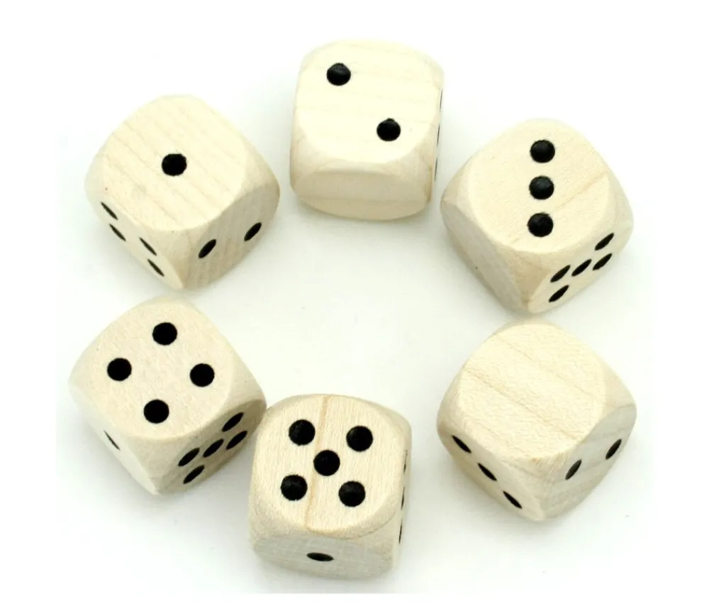 Tout Pour le Jeu Dé 12345 Neutre en bois 25 mm
