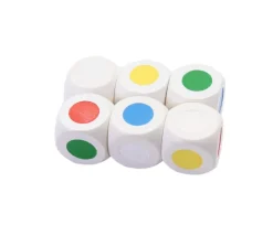 Tout Pour le Jeu Dé 4 points couleurs 18 mm RVBJ et 2 blancs