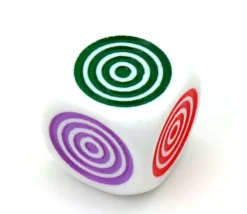 Tout Pour le Jeu Dé 6 points couleurs cylindriques 16 mm plastique