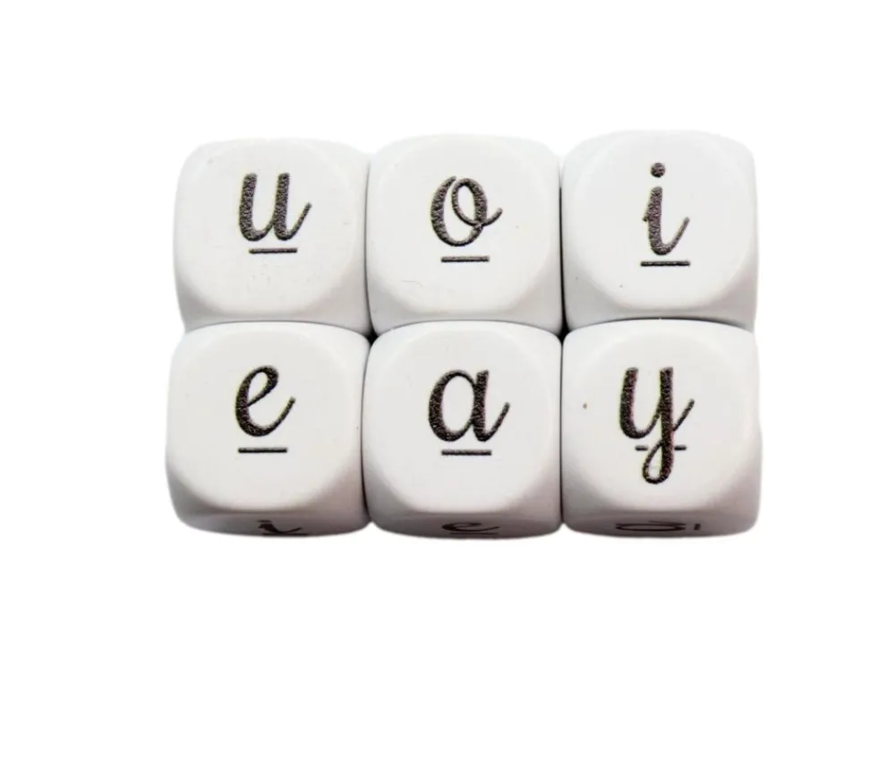 Tout Pour le Jeu Dé 6 voyelles aeiouy lettres 16 mm