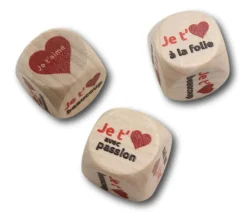 Tout Pour le Jeu Dé Amour Je t'aime en bois 20 mm