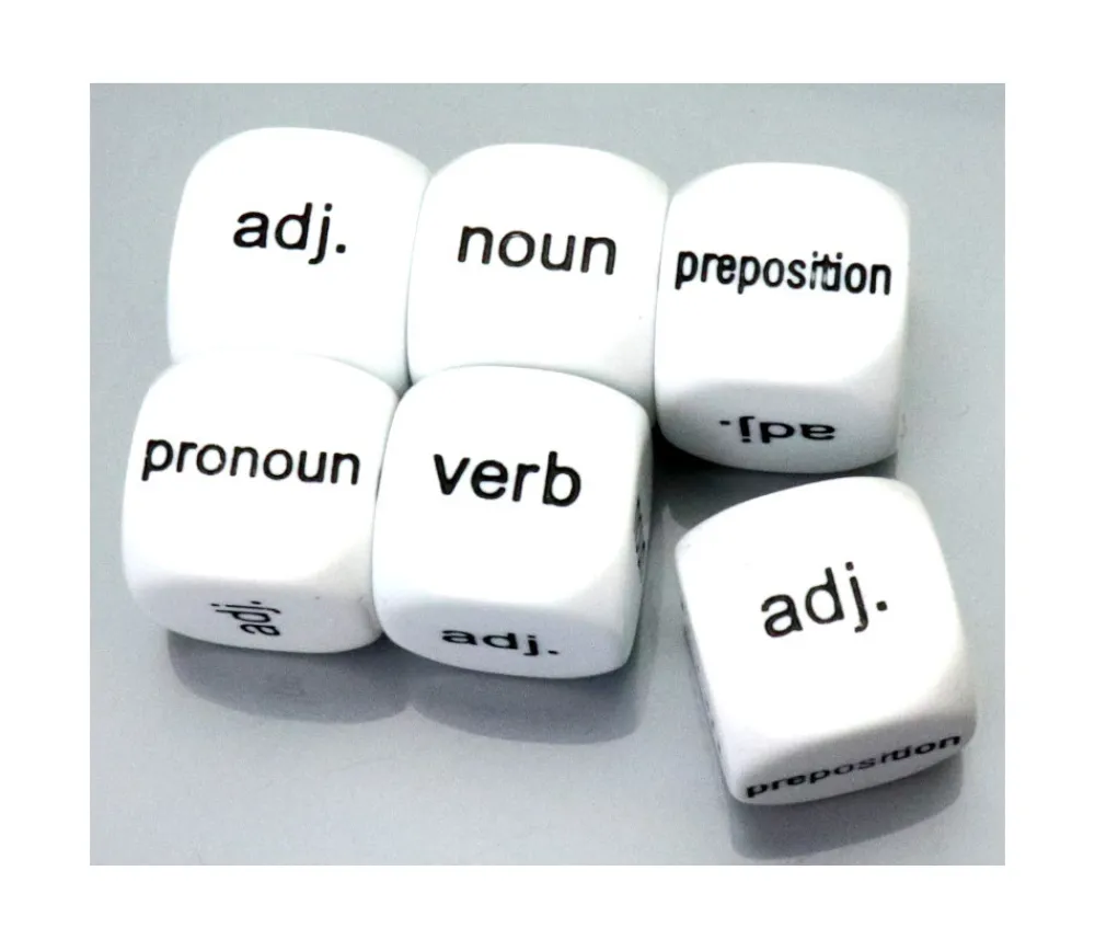 Tout Pour le Jeu Dé anglais catégorie mot : adj noun verb en 18 mm