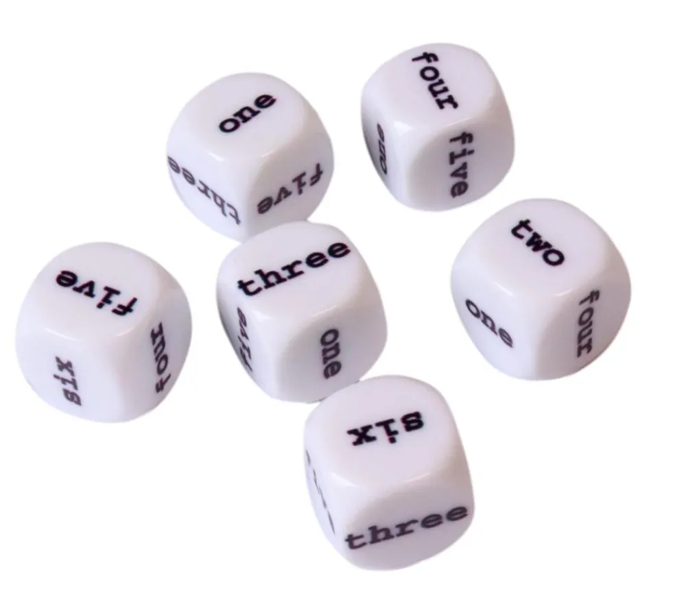 Tout Pour le Jeu Dé anglais one to six 16 mm
