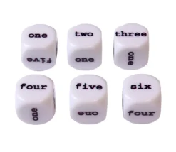 Tout Pour le Jeu Dé anglais one to six 16 mm