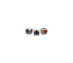 Tout Pour le Jeu Dé Belote bois blanc 3 cm atout symbole des cartes modèle 2