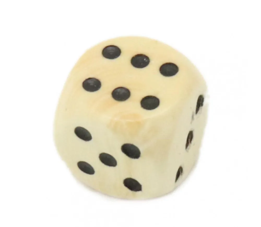 Tout Pour le Jeu Dé bois 12 mm en buis de 1 à 6 pour jeu de société