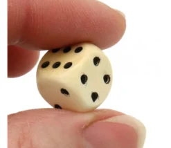 Tout Pour le Jeu Dé bois 12 mm en buis de 1 à 6 pour jeu de société