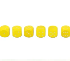 Tout Pour le Jeu Dé bois 18 mm jaune de 1 à 6 pour jeu de société