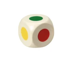 Tout Pour le Jeu Dé bois 6 points couleur 25 mm pour jeu noir violet rouge vert jaune bleu