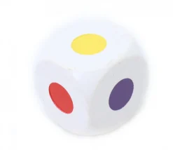 Tout Pour le Jeu Dé bois 6 points couleur 25 mm pour jeu noir violet rouge vert jaune bleu