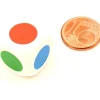 Tout Pour le Jeu Dé bois faces 3 couleurs 16 mm rouge, vert, bleu, rouge, vert, bleu