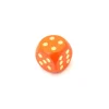 Tout Pour le Jeu Dé bois orange 16 mm points dorés de 1 à 6 pour jeu de société
