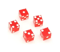 Tout Pour le Jeu Dé Casino Rouge transparent 19 mm coins droits