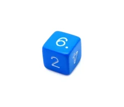 Tout Pour le Jeu Dé chiffre 15 mm BLEU coins droits D6 chiffres 1 à 6