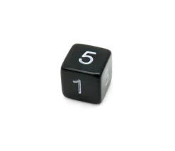 Tout Pour le Jeu Dé chiffre 15 mm NOIR coins droits D6 chiffres 1 à 6