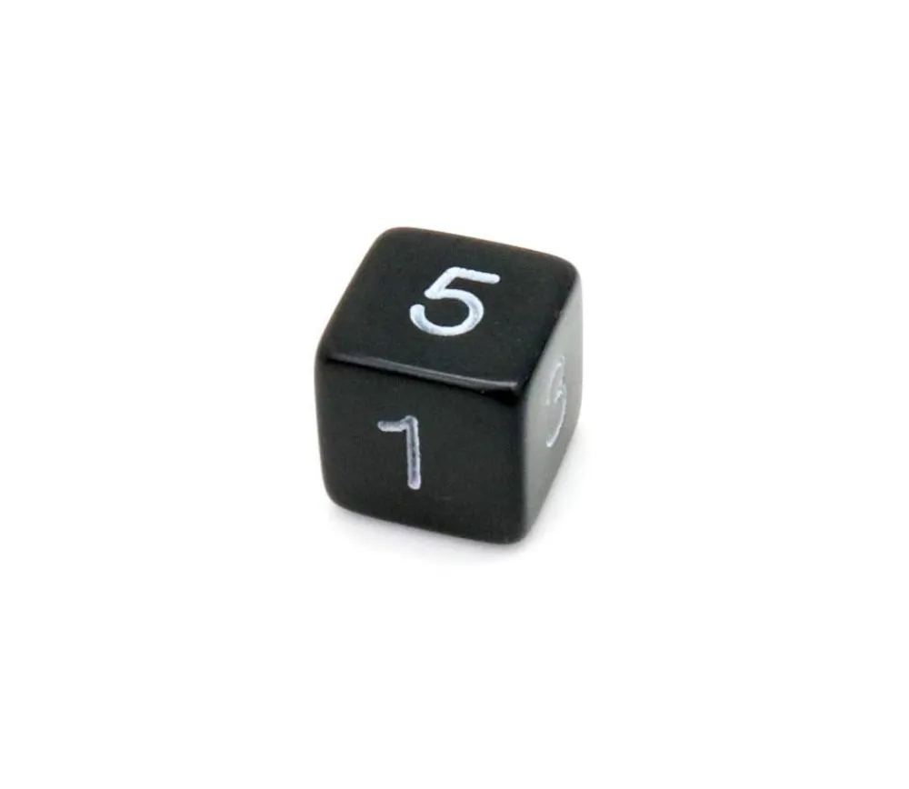 Tout Pour le Jeu Dé chiffre 15 mm NOIR coins droits D6 chiffres 1 à 6