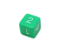 Tout Pour le Jeu Dé chiffre 15 mm VERT coins droits D6 chiffres 1 à 6