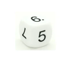 Tout Pour le Jeu Dé chiffres 5 6 7 8 9 10. Taille 16 mm en BLANC