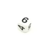 Tout Pour le Jeu Dé chiffres 123456 en 16 mm BLANC écriture noire