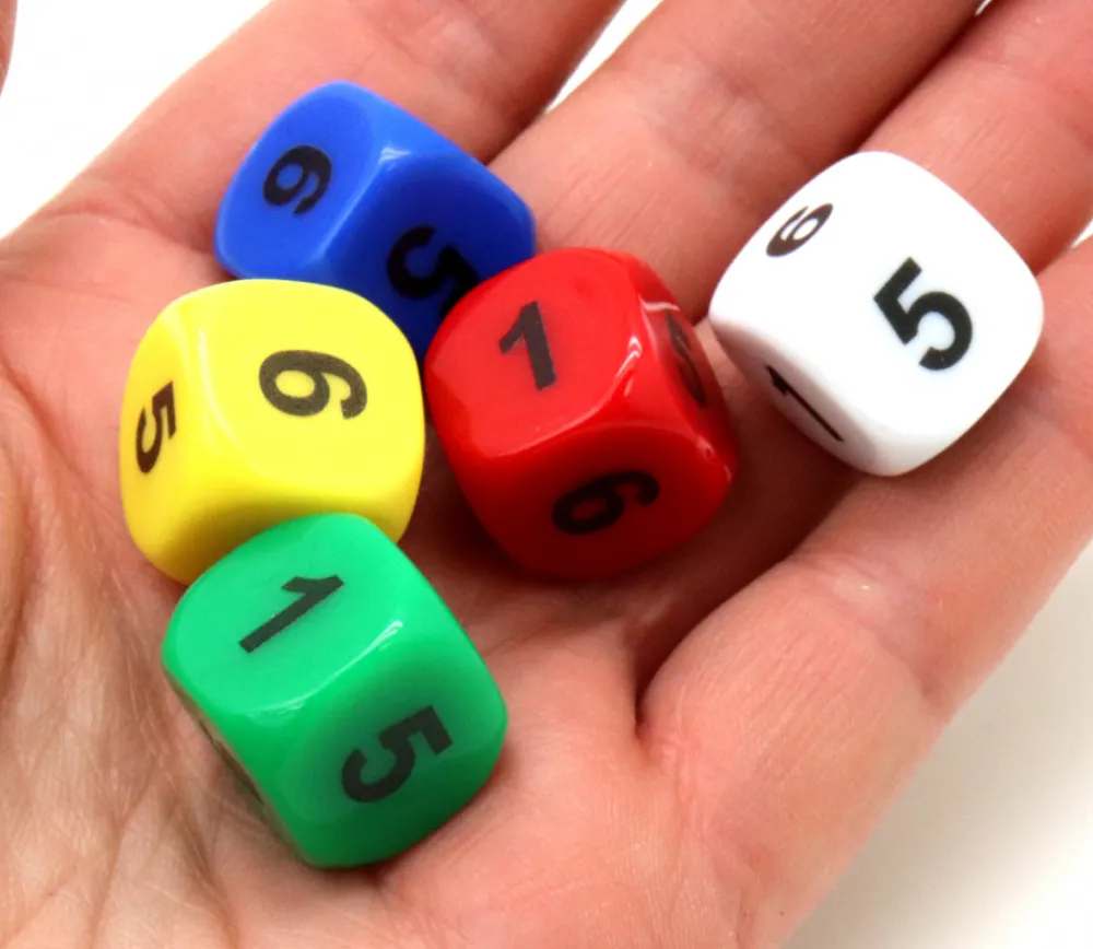 Tout Pour le Jeu Dé chiffres 115566 en 16 mm couleur à choisir