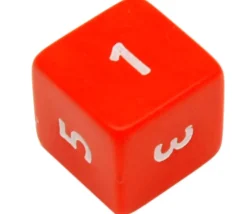 Tout Pour le Jeu Dé chiffres 24 mm opaques cubes coins droits à l'unité (couleur au hasard)