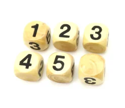 Tout Pour le Jeu Dé chiffres 12345 Neutre en bois 16 mm buis