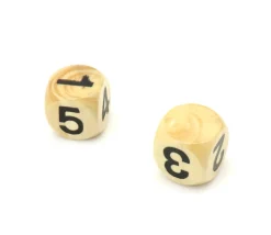 Tout Pour le Jeu Dé chiffres 12345 Neutre en bois 16 mm buis