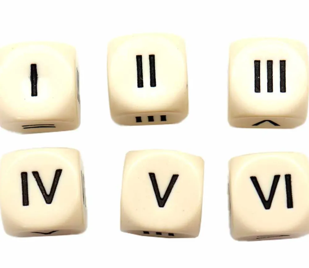 Tout Pour le Jeu Dé chiffres romains I II III IV V VI