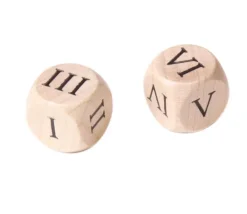 Tout Pour le Jeu Dé chiffres romains I,II,III,IV,V,VI 16 mm en bois naturel
