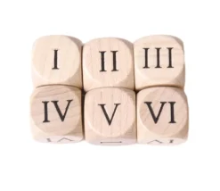 Tout Pour le Jeu Dé chiffres romains I,II,III,IV,V,VI 16 mm en bois naturel