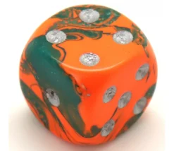 Tout Pour le Jeu Dé design orange effet artistique 15 mm