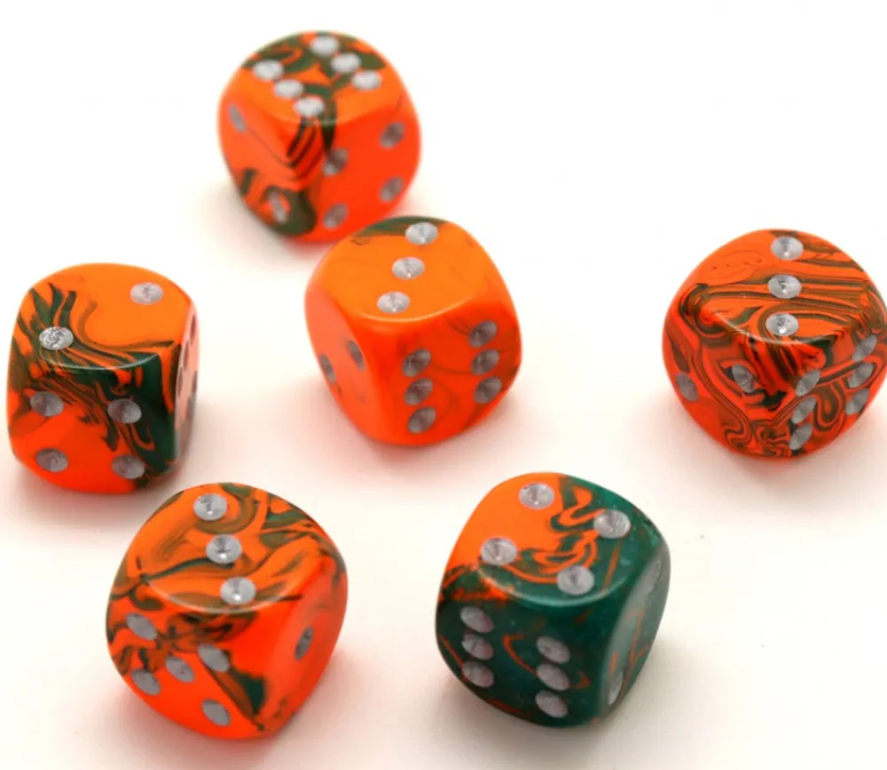 Tout Pour le Jeu Dé design orange effet artistique 15 mm