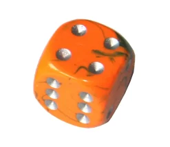 Tout Pour le Jeu Dé design orange effet artistique 15 mm
