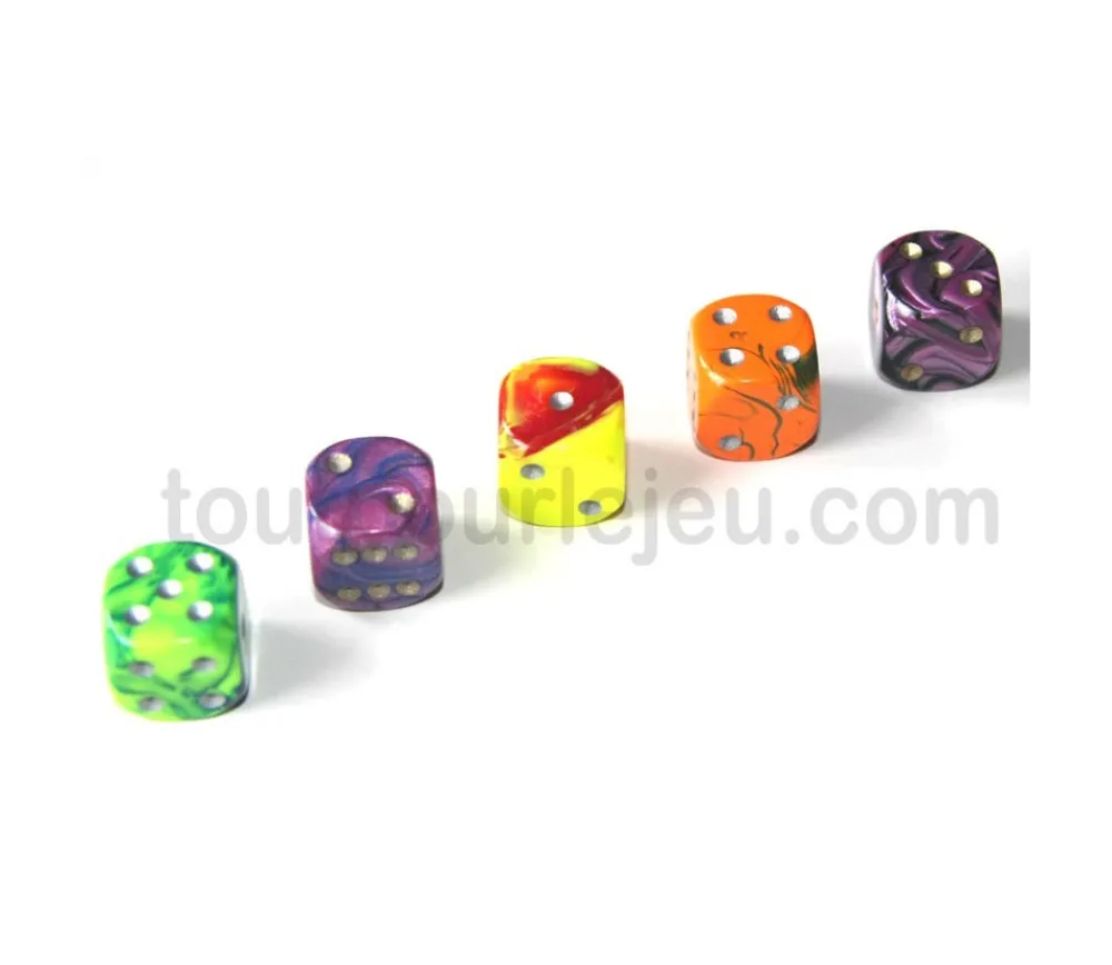Tout Pour le Jeu Dé design violet bleu effet artistique 15 mm