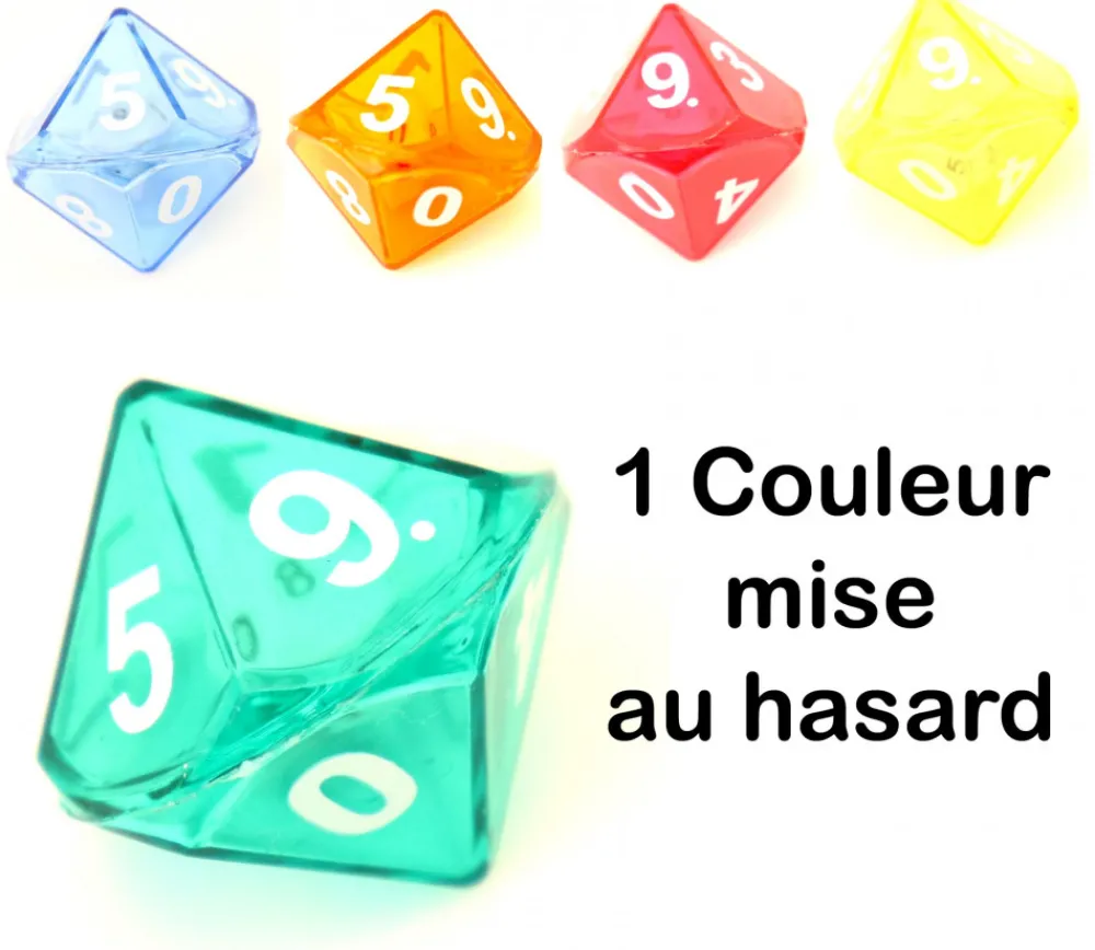 Tout Pour le Jeu Dé double 10 faces avec 1 mini dé 10 faces à l'intérieur (couleur mise au hasard)
