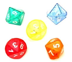 Tout Pour le Jeu Dé double 10 faces avec 1 mini dé 10 faces à l'intérieur (couleur mise au hasard)