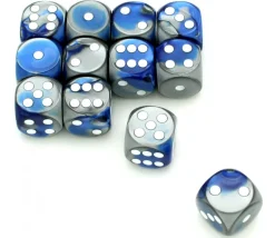 Tout Pour le Jeu Dé effet argentés bleu 16 mm gemini