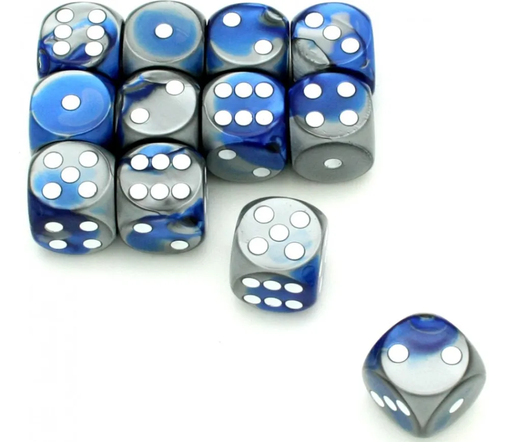 Tout Pour le Jeu Dé effet argentés bleu 16 mm gemini