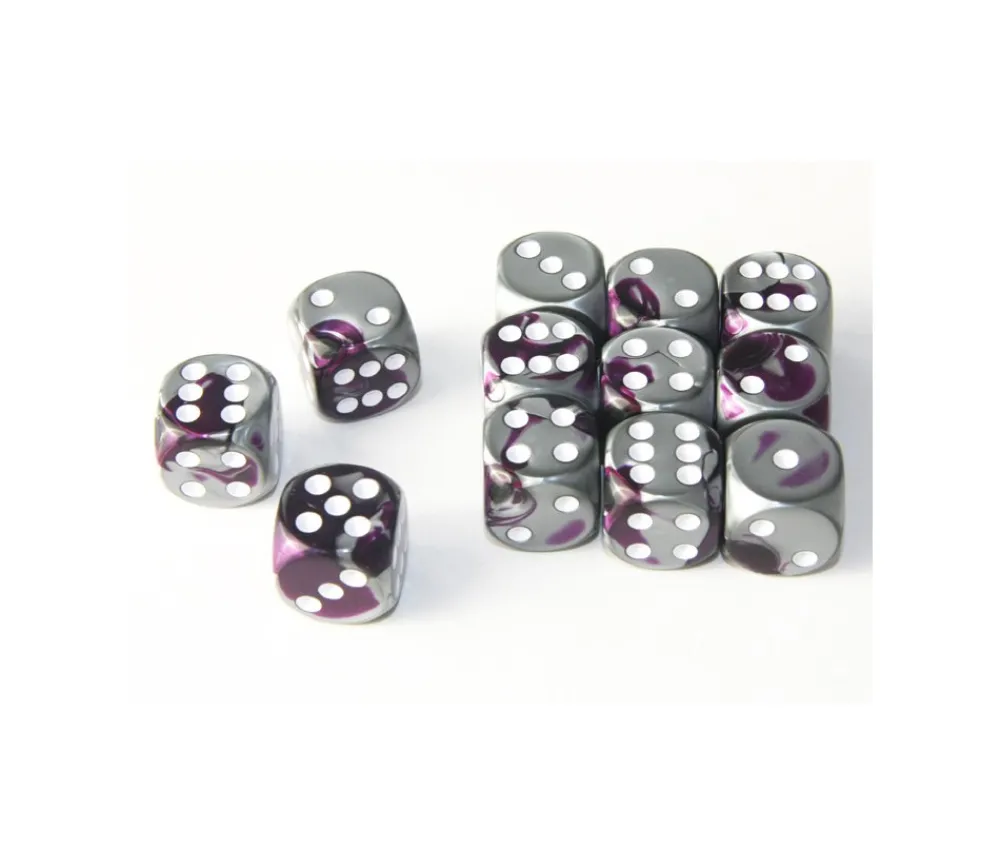 Tout Pour le Jeu Dé effet argentés violet 16 mm gemini