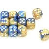 Tout Pour le Jeu Dé effet doré et bleu 16 mm gemini