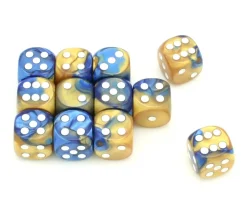 Tout Pour le Jeu Dé effet doré et bleu 16 mm gemini