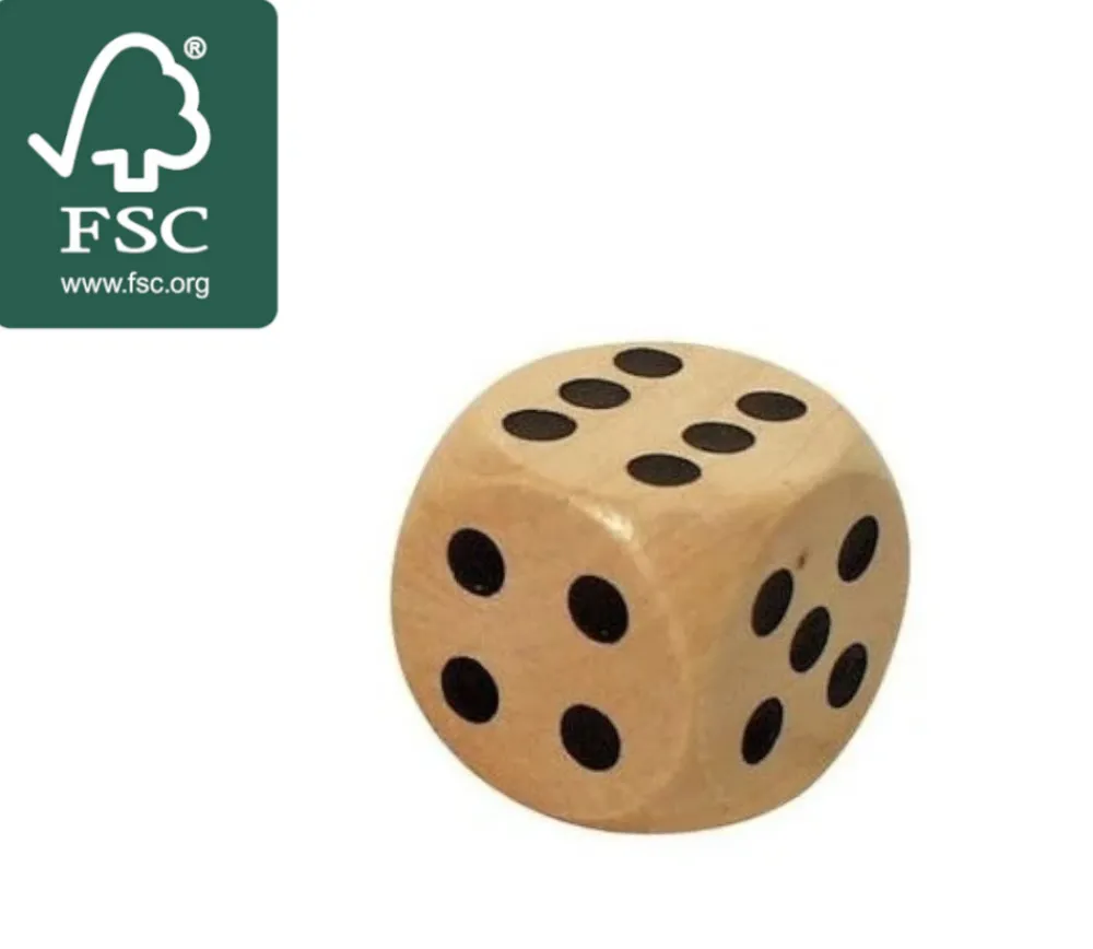 Tout Pour le Jeu Dé en bois 16 mm de 1 à 6 pour jeu de société