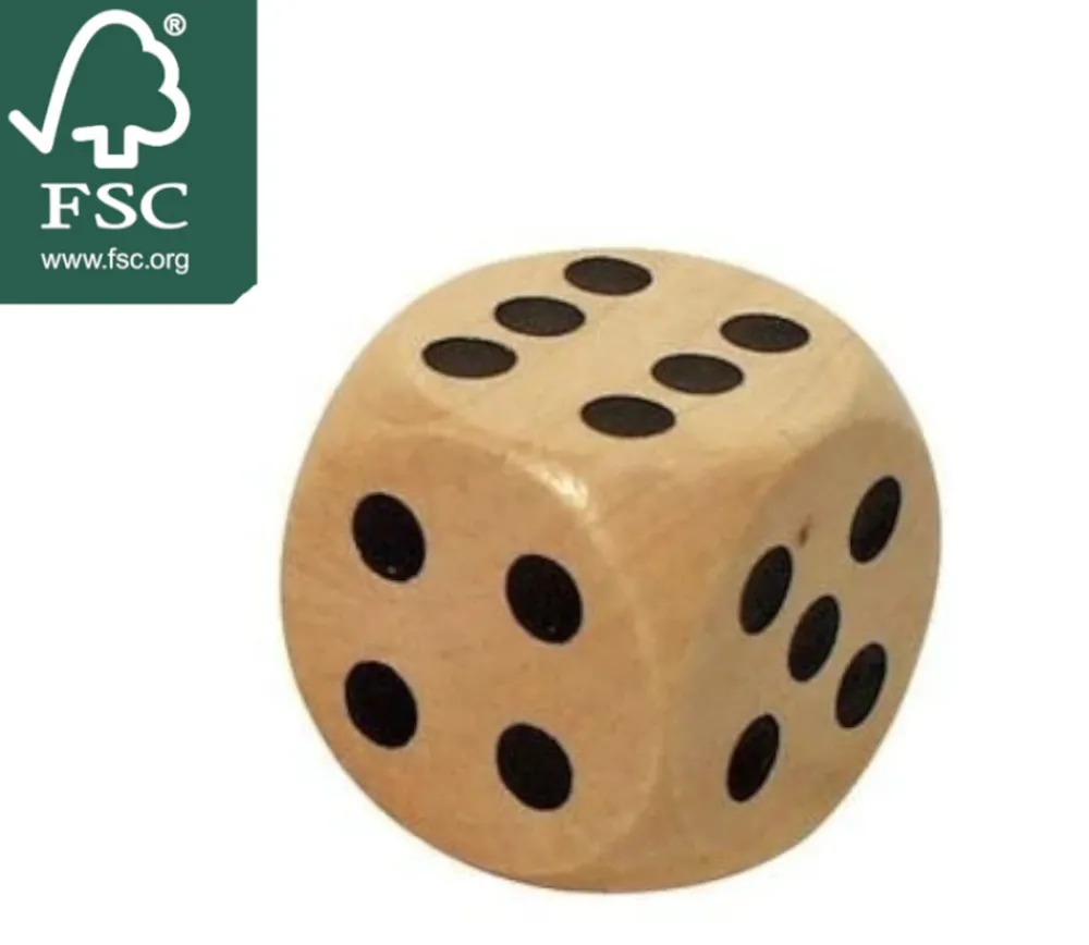 Tout Pour le Jeu Dé en bois 20 mm de 1 à 6 pour jeu de société