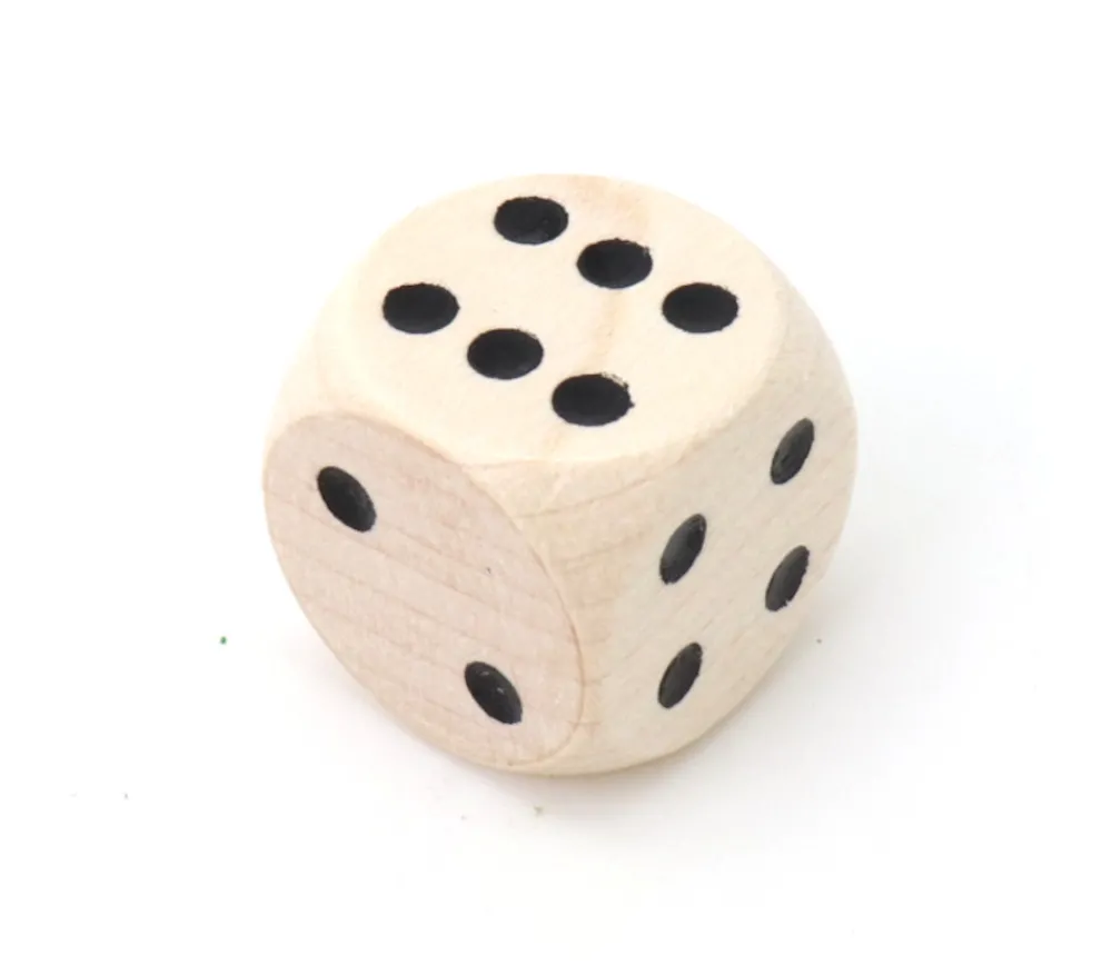 Tout Pour le Jeu Dé en bois 20 mm de 1 à 6 pour jeu de société